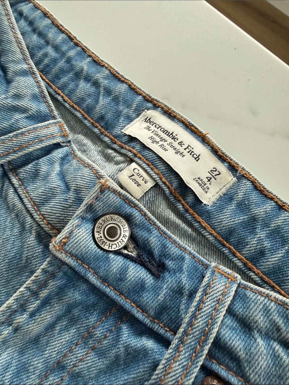 Abercrombie & Fitch curve Love vintage straight high-rise
